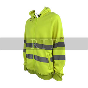Ropa de trabajo de alta calidad para hombres con capucha Hi Vis reflectante seguridad trabajo construcción chaqueta sudor por crudo a fino - Product Image 2