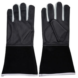 Gants de soudage TIG en cuir de vache noir de qualité supérieure, ignifuges, résistants aux coupures, résistants à la chaleur, résistants aux chocs, gants de sécurité pour travaux lourds - Product Image 1
