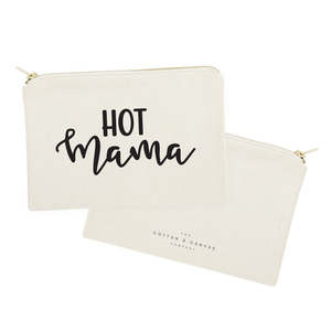 กระเป๋าเครื่องสำอางผ้าลินินทันสมัย Hot Mama แบบพกพา เป็นมิตรกับสิ่งแวดล้อม พร้อมโลโก้และลวดลายตัวอักษรตามสั่ง - Product Image 2