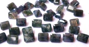 Ágata de musgo de alta calidad natural 10x12mm Octágono facetado de alta calidad-Octágono de ágata de musgo Suelto - Product Image 2