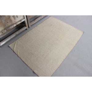 Tapis Kilim turc 3,3x4,5 pi (100x136 cm), tapis vintage marocain blanc - Product Image 3