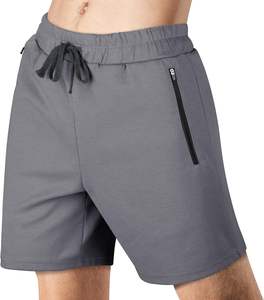 <b>Mens</b> Cotton <b>Shorts</b> with Zipper Pockets Lightweight and Soft Casual Wear for <b>Lounge</b>, Sleep, Workout - Product Image 3