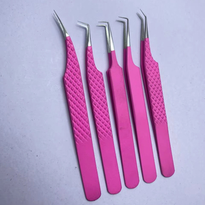 Pince à épiler pour extensions de cils en acier inoxydable à pointe dentelée de 10 mm de longueur, prix d'usine, pour les maquilleurs, outil du fabricant - Product Image 4