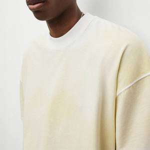 เสื้อยืดผ้าฝ้ายเฮฟวี่เวทของผู้ชายทรงโอเวอร์ไซส์เข้ารูปแห้งเร็วแบบธรรมดาออกแบบได้ตามต้องการ - Product Image 5