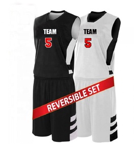 Uniforme de Baloncesto de Alta Calidad al por Mayor, Personalizado, Reversible, 100% Poliéster, Transpirable, Anti-UV, Antibacteriano, Talla Grande, Cuello en V - Product Image 2
