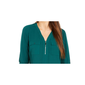 Top Utility da Donna NY Collection, Design Traspirante in Verde Scuro per la Primavera, Disponibile nelle Taglie Petite e Large - Product Image 2
