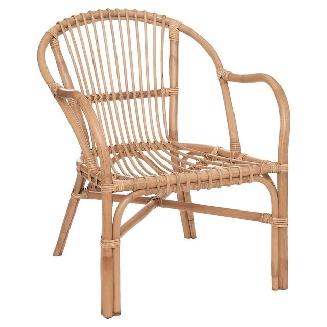 Handmade Natural Rattan Convertible Armchair Boho Style Eco-Friendly Living Room & Home Office Furniture