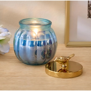 Vela Aromática en Frasco con Aroma a Algodón y Lino Azul Egipcio de Redolence, Velas Hechas a Mano Exquisitas - Product Image 1