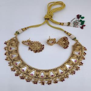 ชุดสร้อยคอพร้อมต่างหูดีไซน์เนอร์คุณภาพพรีเมียม ประดับด้วยหินชุบทอง ดูหรูหรา เหมาะสำหรับงานแต่งงาน สำหรับผู้หญิงและเด็กผู้หญิง - Product Image 1