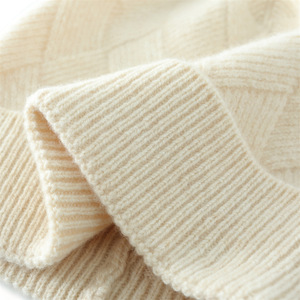 Nueva moda cálido 96% sombrero de punto de lana con patrón de Argyle Otoño/Invierno tela común Unisex Casual resistente al frío - Product Image 5
