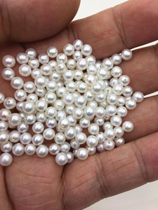 Perles d'eau douce Akoya blanches naturelles de 4,5-5 mm, forme de grain de riz, perles en vrac, certifiées par une tierce partie, vente en gros - Product Image 5