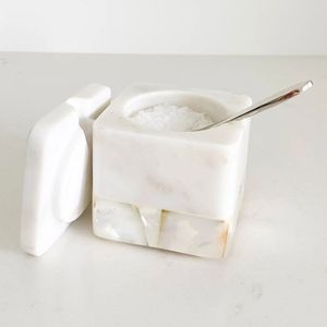 Pots à sucre en bois de chêne faits à la main en bois de chêne dernière conception articles de maison et de cuisine récipient à sucre et sel décoratif pour fournitures - Product Image 5