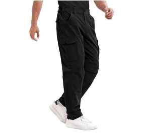 Pantalones cargo modernos personalizados OEM con múltiples bolsillos utilitarios, corte holgado, perfectos para la moda urbana informal. - Product Image 3