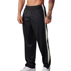 Pantalon baggy droit pour hommes en polyester de haute qualité Pantalon décontracté de sport respirant Pantalon de survêtement de base personnalisable - Product Image 4