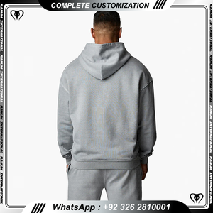 Ensemble de survêtement sportif pour homme, sweat-shirt à capuche en polaire respirant sur mesure et pantalon de jogging, vente en gros - Product Image 3