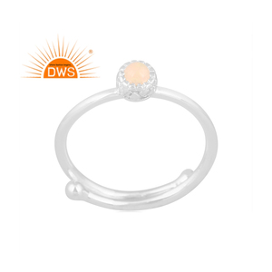 Best Selling Fine Sterling <b>Silver</b> Natural Ethiopian <b>Opal</b> Gemstone Stackable <b>Ring</b> Custom Jewelry Manufacturer - Product Image 1