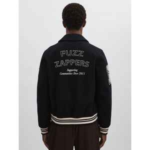 แจ็คเก็ตแบบสองชั้นสไตล์วินเทจสำหรับผู้ชายเสื้อแจ็กเก็ตแบบพรีเมี่ยมปักลายตัวอักษรเสื้อแจ็คเก็ตบอมเบอร์รุ่นพรีเมี่ยมกันลม - Product Image 2