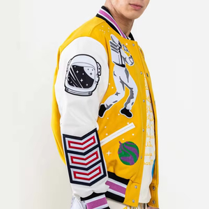 Vestes universitaires unisexes brodées personnalisées de haute qualité American Letterman Wool Jacket Oversized Winter Baseball High Street - Product Image 2