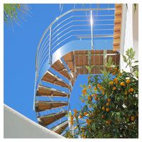 Escalier pliant en acier et bois Prima PR-S5464 pour villa, usage intérieur - Design moderne, escalier flottant à monter soi-même