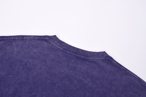 Conception moderne de haute qualité hommes lavage à l'acide t-shirt anti-rétrécissement hommes lavage à l'acide t-shirt avec couleur personnalisée au prix de gros - Product Image 5