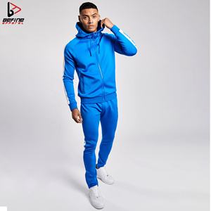 ชุดวอร์มซิปสองชิ้นคุณภาพพรีเมียมสำหรับผู้ชาย ชุดออกกำลังกายผ้าฟลีซเทคโนโลยี ชุดวอร์มซิปสำหรับวิ่งจ๊อกกิ้ง เหมาะสำหรับฤดูหนาว - Product Image 3