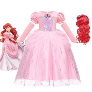 วิกผมเจ้าหญิงแอเรียลสำหรับเด็ก ลูกบอลพร้อมดีไซน์การ์ตูนสุดน่ารัก - Product Image 4