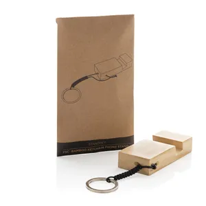 Porte-clés en bambou durable FSC, porte-badge et accessoires, gadget - Product Image 5