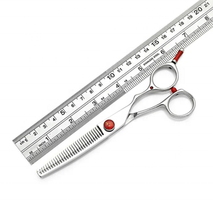 Ciseaux de coiffure professionnels en acier inoxydable de haute qualité ensemble de ciseaux de coiffeur ciseaux de coupe de cheveux amincissants - Product Image 6