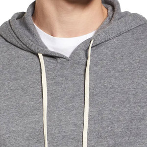 Sweat à capuche en coton éponge surdimensionné, vêtement de rue, polaire épaisse, épaules tombantes, uni, blanc, personnalisé, pour hommes - Product Image 4