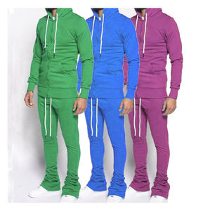 Último Diseño Personalizado, Conjuntos Deportivos Ecológicos para Hombre, Corte Ajustado, Tallas Grandes, Lisos, Teñidos, Estampados, Conjuntos Deportivos/Trajes de Chándal/Trajes para Correr - Product Image 2