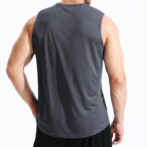 Débardeur de sport respirant et écologique en polyester/coton de haute qualité pour homme – Idéal pour la musculation, le basketball et les loisirs - Product Image 2