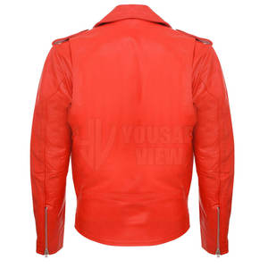 Vente en gros Prix vente en ligne Veste de motard pour hommes pour adultes Prix avantageux en cuir véritable Veste de moto pour hommes - Product Image 4