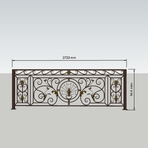 Elegantes barandillas de balcón de hierro forjado para espacios al aire libre con hierro forjado a mano personalizado y diseños decorativos modernos - Product Image 6