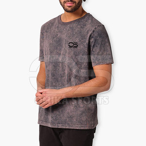Camiseta de gran tamaño 100% de algodón para hombre con lavado ácido con aspecto Vintage lavado, camiseta de lavado ácido para hombre - Product Image 3