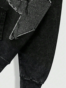 เสื้อฮู้ดดี้ผู้ชายสไตล์โมเดิร์น ผ้าดีไซน์แบบดิสเทรส ออกแบบมาสำหรับผู้ชายยุคใหม่ที่มีลุคทันสมัยและสวมใส่สบาย - Product Image 4