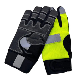 Gants de travail haute visibilité conçus pour le confort sur les chantiers de construction Gants de travail haute visibilité en tissu réfléchissant pour une utilisation en toute sécurité - Product Image 1
