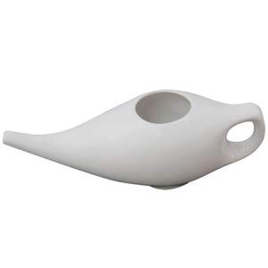 Olla Neti de cerámica de alta calidad para el cuidado de los senos, enjuague altamente seguro, precio al por mayor del exportador indio, suministro sanitario - Product Image 3