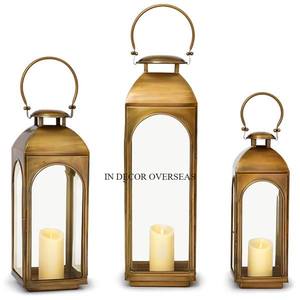Best Quality Metal High Grade Gold Plated And Unique Colors Glass Made Attractive Look Wedding And Home <b>Decorative</b> <b>Lanterns</b> - Product Image 5