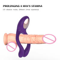 Vibrierende Penisringe Klitoris-Stimulation Männliche Ejakulations-Verzögerung Penisringe Erotikspielzeug für Paare Männer Erwachsene Sexspielzeug
