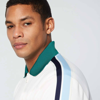 Ensemble de survêtement unisexe de couleur blanche et verte uni de haute qualité Ensemble de jogging personnalisé Combinaisons de survêtement unisexes ajustées à fermeture éclair complète