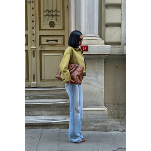 Gabardina Corta Verde Oliva para Mujer - Product Image 3