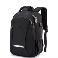 Sac à dos pour ordinateur portable en polyester avec logo personnalisé, vente chaude, vente en gros en Chine, USB, 15,6 pouces, sac pour ordinateur pour hommes