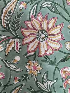 Ridhi 2025ใหม่ผ้าเช็ดปากพิมพ์ลายดอกไม้สไตล์อินเดียผ้าสีเขียวบริสุทธิ์สำหรับงานเลี้ยงอาหารค่ำงานแต่งงานงานอีเวนท์บ้านทรงสี่เหลี่ยมทันสมัย - Product Image 4