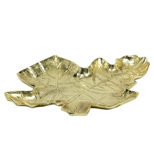 อลูมิเนียมตกแต่งถาดเสิร์ฟใบไม้มาตรฐานบ้านหรูหราและโรงแรมตกแต่งโต๊ะออกแบบที่ไม่ซ้ําใคร - Product Image 2