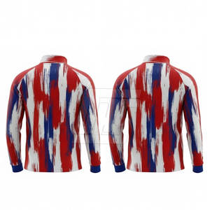 Veste à demi-zip pour homme, sublimation, respirante, légère, demi-zip, sublimation, pour la remise en forme, la course à pied et les sports quotidiens - Product Image 3