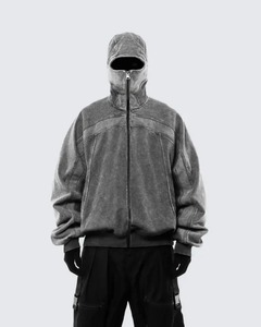 2025 Acid Washed Cotton Pullover Zipper Hoodie OEM Custom Wholesale Streetwear Fashionwear Oversized Customized Logo for Winter - Product Image 3