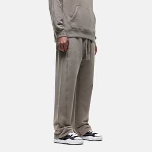 Pantalon de survêtement pour homme, léger, 100% coton, ample, décontracté, taille à cordon, jambe droite américaine, séchage rapide, respirant, sport - Product Image 3
