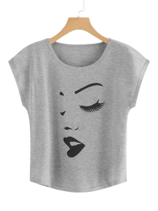Nueva llegada blanco Casual Cap manga algodón figura ligero estiramiento verano mujeres Tops blusas y camiseta - Product Image 4