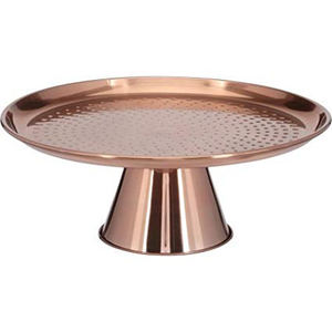 Support rond de gâteau de mariage en métal d'or de fonte d'AluminumAntique - Product Image 4