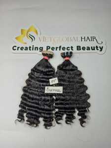 VIETGLOBAL CHEVEUX BIRMAIS BOUCLES BANDE DANS LES CHEVEUX 100 EXTENSIONS NATURELLES DE CHEVEUX CRUS - Product Image 3